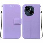 For Tecno Spark Go 1 / Pop 9 Pro Ultra-thin Voltage Magnetic Buckle Leather Phone Case(Purple) - 1