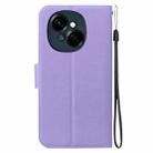 For Tecno Spark Go 1 / Pop 9 Pro Ultra-thin Voltage Magnetic Buckle Leather Phone Case(Purple) - 3