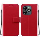 For Tecno Spark Go 2024 / Spark 20 Ultra-thin Voltage Magnetic Buckle Leather Phone Case(Red) - 1