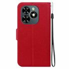 For Tecno Spark Go 2024 / Spark 20 Ultra-thin Voltage Magnetic Buckle Leather Phone Case(Red) - 3