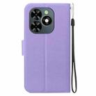 For Tecno Spark Go 2024 / Spark 20 Ultra-thin Voltage Magnetic Buckle Leather Phone Case(Purple) - 3