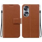 For Honor 70 Ultra-thin Voltage Magnetic Buckle Leather Phone Case(Brown) - 1