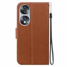 For Honor 70 Ultra-thin Voltage Magnetic Buckle Leather Phone Case(Brown) - 3