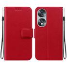 For Honor 70 Ultra-thin Voltage Magnetic Buckle Leather Phone Case(Red) - 1