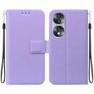 For Honor 70 Ultra-thin Voltage Magnetic Buckle Leather Phone Case(Purple) - 1