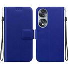 For Honor 70 Ultra-thin Voltage Magnetic Buckle Leather Phone Case(Blue) - 1