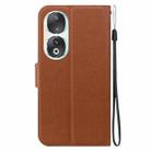 For Honor 90 Ultra-thin Voltage Magnetic Buckle Leather Phone Case(Brown) - 3