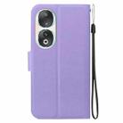 For Honor 90 Ultra-thin Voltage Magnetic Buckle Leather Phone Case(Purple) - 3