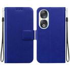 For Honor 90 Ultra-thin Voltage Magnetic Buckle Leather Phone Case(Blue) - 1