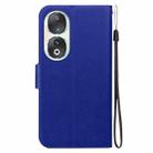 For Honor 90 Ultra-thin Voltage Magnetic Buckle Leather Phone Case(Blue) - 3