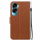 For Honor 90 Lite Ultra-thin Voltage Magnetic Buckle Leather Phone Case(Brown) - 3