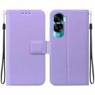 For Honor 90 Lite Ultra-thin Voltage Magnetic Buckle Leather Phone Case(Purple) - 1