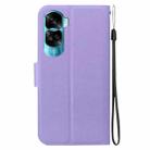 For Honor 90 Lite Ultra-thin Voltage Magnetic Buckle Leather Phone Case(Purple) - 3