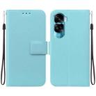 For Honor 90 Lite Ultra-thin Voltage Magnetic Buckle Leather Phone Case(Green) - 1