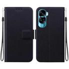 For Honor 90 Lite Ultra-thin Voltage Magnetic Buckle Leather Phone Case(Black) - 1