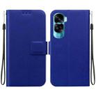 For Honor 90 Lite Ultra-thin Voltage Magnetic Buckle Leather Phone Case(Blue) - 1