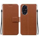 For Honor 200 Ultra-thin Voltage Magnetic Buckle Leather Phone Case(Brown) - 1