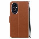 For Honor 200 Ultra-thin Voltage Magnetic Buckle Leather Phone Case(Brown) - 3