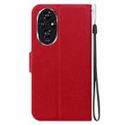 For Honor 200 Ultra-thin Voltage Magnetic Buckle Leather Phone Case(Red) - 3