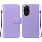 For Honor 200 Ultra-thin Voltage Magnetic Buckle Leather Phone Case(Purple) - 1