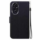 For Honor 200 Ultra-thin Voltage Magnetic Buckle Leather Phone Case(Black) - 3