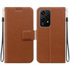For Honor 200 Lite Global Ultra-thin Voltage Magnetic Buckle Leather Phone Case(Brown) - 1
