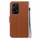 For Honor 200 Lite Global Ultra-thin Voltage Magnetic Buckle Leather Phone Case(Brown) - 3