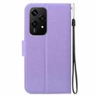For Honor 200 Lite Global Ultra-thin Voltage Magnetic Buckle Leather Phone Case(Purple) - 3