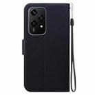 For Honor 200 Lite Global Ultra-thin Voltage Magnetic Buckle Leather Phone Case(Black) - 3