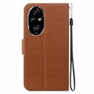 For Honor 200 Pro Ultra-thin Voltage Magnetic Buckle Leather Phone Case(Brown) - 3