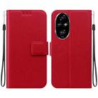 For Honor 200 Pro Ultra-thin Voltage Magnetic Buckle Leather Phone Case(Red) - 1