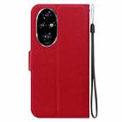 For Honor 200 Pro Ultra-thin Voltage Magnetic Buckle Leather Phone Case(Red) - 3