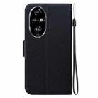 For Honor 200 Pro Ultra-thin Voltage Magnetic Buckle Leather Phone Case(Black) - 3