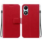 For Honor X5 Plus / Play 40C Ultra-thin Voltage Magnetic Buckle Leather Phone Case(Red) - 1