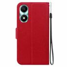 For Honor X5 Plus / Play 40C Ultra-thin Voltage Magnetic Buckle Leather Phone Case(Red) - 3