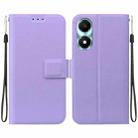 For Honor X5 Plus / Play 40C Ultra-thin Voltage Magnetic Buckle Leather Phone Case(Purple) - 1