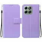 For Honor X6b Ultra-thin Voltage Magnetic Buckle Leather Phone Case(Purple) - 1