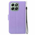 For Honor X6b Ultra-thin Voltage Magnetic Buckle Leather Phone Case(Purple) - 3