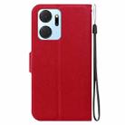 For Honor X7a Ultra-thin Voltage Magnetic Buckle Leather Phone Case(Red) - 3