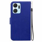 For Honor X7a Ultra-thin Voltage Magnetic Buckle Leather Phone Case(Blue) - 3