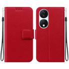 For Honor X7b / Play 50 Plus Ultra-thin Voltage Magnetic Buckle Leather Phone Case(Red) - 1