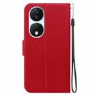 For Honor X7b / Play 50 Plus Ultra-thin Voltage Magnetic Buckle Leather Phone Case(Red) - 3