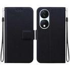 For Honor X7b / Play 50 Plus Ultra-thin Voltage Magnetic Buckle Leather Phone Case(Black) - 1