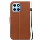 For Honor X8 5G Ultra-thin Voltage Magnetic Buckle Leather Phone Case(Brown) - 3