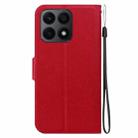 For Honor X8a Ultra-thin Voltage Magnetic Buckle Leather Phone Case(Red) - 3