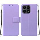 For Honor X8a Ultra-thin Voltage Magnetic Buckle Leather Phone Case(Purple) - 1