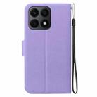 For Honor X8a Ultra-thin Voltage Magnetic Buckle Leather Phone Case(Purple) - 3