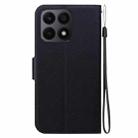 For Honor X8a Ultra-thin Voltage Magnetic Buckle Leather Phone Case(Black) - 3