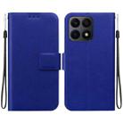 For Honor X8a Ultra-thin Voltage Magnetic Buckle Leather Phone Case(Blue) - 1