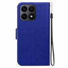 For Honor X8a Ultra-thin Voltage Magnetic Buckle Leather Phone Case(Blue) - 3